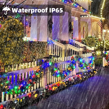 Christmas Lights 105ft 300LED Battery String Lights with USB or Battery Powered Waterproof for Indoor Outdoor Holiday Party Wedding Christmas Decoration