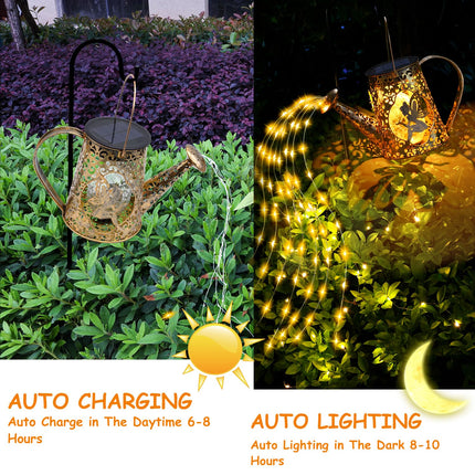Solar Watering Can Lights, Unique Fairy Christmas s for Women Mom Grandma Birthday, Waterproof Outdoor Garden Decor Large Hanging Solar Lantern Fairy Lights for Patio Porch Yard Flowerbed Pathway