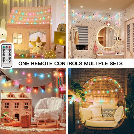 suddus Pastel Christmas Lights, 100 Led String Lights Plug in, Indoor String Lights for Dorm, Classroom, Birthday, Backyard, Patio, Garden, Party, Living Room, Spring, Pastel Color