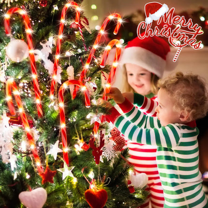 COOLWUFAN 33" Candy Cane Lights Christmas Decorations, Xmas Pathway Markers Stake Lights for Patio Outdoor Yard Decor, 12 Pack