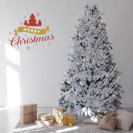 Geosar 30 Pcs Christmas Artificial Glitter Berry Stem Decorations Bead Sticks Pick 17 Inch Xmas Ornaments Glittery Twigs for Christmas Tree Halloween Wreath Vase Filler Home Decor(Silver)