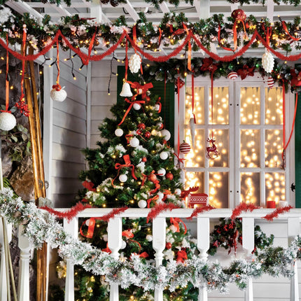 Tinsel Garland,4 Roll Thin Glitter Metallic Tinsel Garland,Twist Holiday Decor for Christmas Party. Ideal for Shimmering Indoor & Outdoor Xmas Tree Decorations,200 Yards in Total
