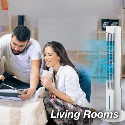 Arctic Air Tower+ Indoor Evaporative Cooler With Oscillating And Quiet Fan Function, AutoOff Timer, 4 Fan Speeds, Led Night Light