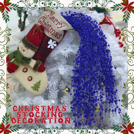 10 Pack 37" Long Artificial Glitter Berry Stem Decorative Branches Bead Sticks Fake Christmas Picks Royal Blue Ornaments for Christmas Tree Fireplace Holiday DIY Wreath Home Large Vase Decor