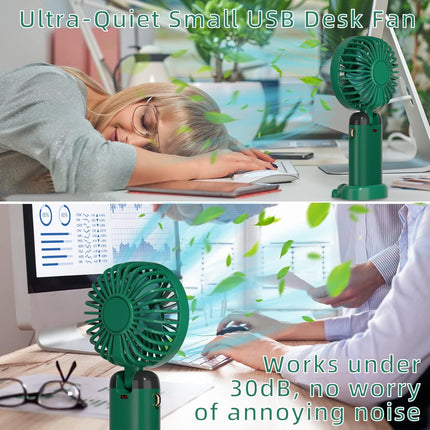Portable Fan, Mini Fan Personal Fan Handheld Fan Usb Rechargeable Small Fan Foldable Desk Fan 5000Mah Battery 16H Max Cooling