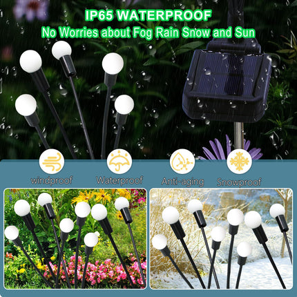 Kohlrabi Solar Garden Lights Outdoor, 4 Pack 40 LED Solar Purple Firefly Lights Waterproof, Sway by Wind, Solar Swaying Light for Yard Patio Backyard Garden Planter Flower Bed Pathway Decoration
