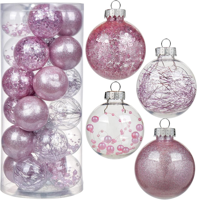 Christmas Ornaments Ball Christmas Tree Decorations Set Shatterproof Small Christmas Balls Ornaments with Hanging Loop for Holiday Party Wreath Xmas Tree Decor