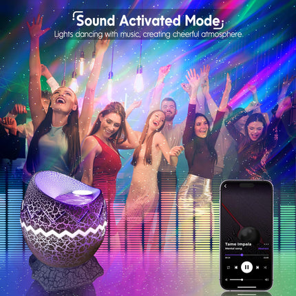 Rossetta Star Projector, Galaxy Projector LED Lights for Bedroom, Remote Control & White Noise, Night Light for Kids Room, Adults Home Theater, Party, Room Decor, for Christmas, Birthday