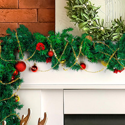 66 Feet Christmas Tree Beads, Merry Christmas Gold Bead Garland for Christmas Tree, Plastic Words Christmas Tree String Garland Beads, Faux Christmas Tree Decor for Xmas Holiday Home Mantle Wreath