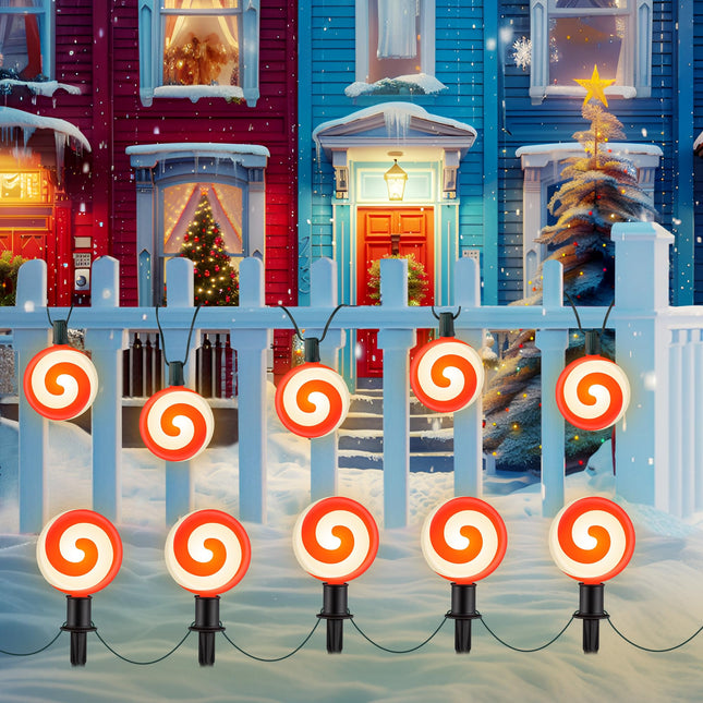 Ultimate Unicorn Christmas Lollipop Pathway Lights for Christmas Decoration, Red Peppermint Lights Outdoor with Stakes, LED Lollipop Lights for Pathway Yard Sidewalk Garden Rooftop