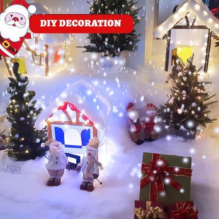 RGQSUN 15.8oz Christmas Fake Snow Decoration for Crafts,Artificial Fake Snow Powder Filler White Snow for Christmas Party Decoration Supplies