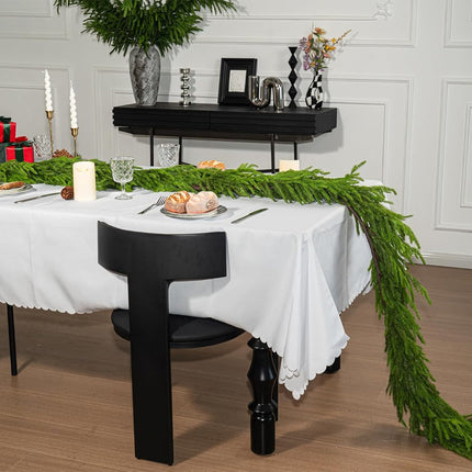 6FT Christmas Garland Norfolk Pine Garland Christmas Greenery Garland for Mantle Table Stairs Indoor Outdoor Holiday Christmas Xmas Decor Decoration