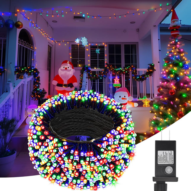 118FT 360LED Christmas Lights, Multicolor Christmas Tree Lights for Christmas Decorations Outdoor Indoor, 8Mode Twinkle Christmas String Lights, LED Fairy Lights for Xmas Christmas Decor (Timer)