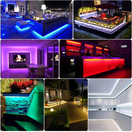 INDARUN RGB COB Led Strip Light 32.8ft 5760 LEDs 10mm Width, Smart 24V Led Strip for TV Led Backlight, Alexa/Google Assistant Compatible, Flexible Tape Light for Christmas, Party, Bedroom Decor