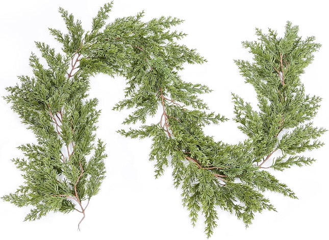 Artiflr 6FT Pine Christmas Garland, Artificail Greengery Garland Indoor Outdoor Garden Gate Home Decoration for Winter Holiday Year Decor