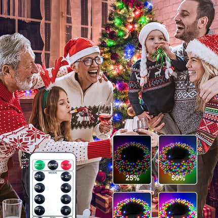 ACAN 100FT Christmas Lights, 300 LED Outdoor String Lights, Multicolor Fairy Lights, Waterproof 8 Modes Plug in Easter Lights for Patio Bedroom Holiday Party Christmas Tree Wedding Garden