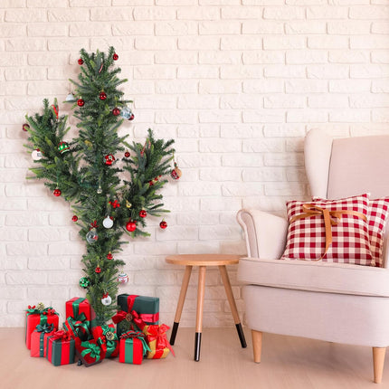 Hotop 5 FT Artificial Cactus Christmas Tree with 100 LED Lights Pre-Lit Cactus Xmas Tree for Christmas Holiday Decoration(Classic Pine Needles)