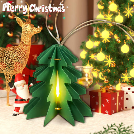 SUNBEAUTY 10 PCS Christmas Lights Mini Christmas Tree String Lights Christmas Tree Ornaments Waterproof Indoor Outdoor Twinkle Christmas Lights for Bedroom Patio Room Garden Home