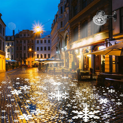 Christmas Snowflake Lights,d 9W High Brightness Led Snowflake Projector Lights Outdoor,Waterproof Snowfall Projector Lights for Xmas,Party,Wedding,Holiday Decor