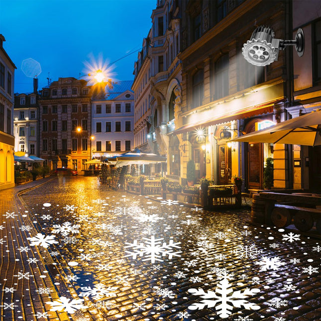 Christmas Snowflake Lights,d 9W High Brightness Led Snowflake Projector Lights Outdoor,Waterproof Snowfall Projector Lights for Xmas,Party,Wedding,Holiday Decor