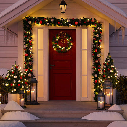 Battery Operated String Lights, Outdoor String Lights, 33ft/ 10 m 100 LED Waterproof Starry Fairy Lights with 8 Modes Remote Control Timer for Garden Room Christmas(Green and Warm White)