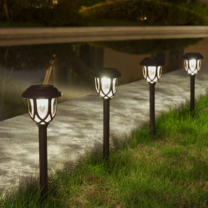 10 Pack Solar Lights Outdoor Decorative, Solar Pathway Lights Outdoor, Solar Powered Garden Yard Lights for Walkway Sidewalk Driveway.