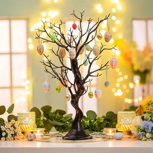 Sziqiqi Small Artificial Tree for Table Centerpiece Black Fake Trees 1.9FT Faux Tree for Party Birthday Garden Home Halloween Decorations Gothic