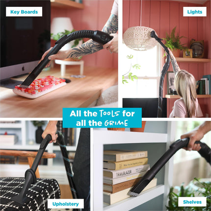 Simplicity Vacuums Scout Canister Vacuum Cleaner, Compact Rug And Wood Floor Vacuum, Household Vacuum Cleaners Feature Extendable Wand And Digital Suction Control