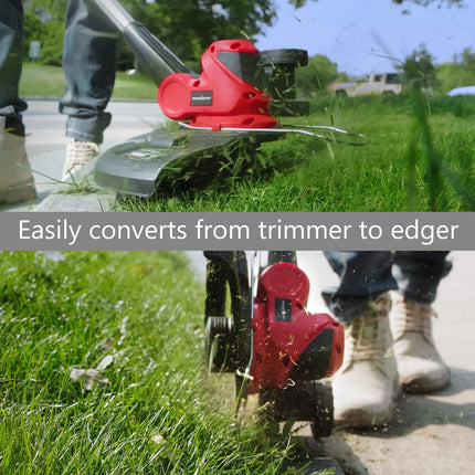 PowerSmart Cordless String Trimmer & Edger PS76110AV2-10 Inch Weed Eater, 20V 2.0Ah Battery and Fast Charger, 2 Trimmer Spools