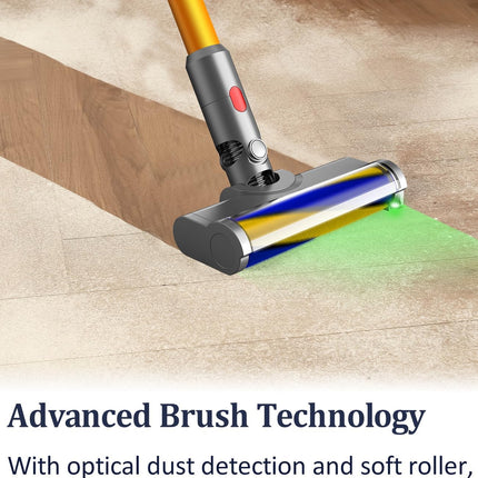 Vacuum Attachments With Dust Detect Green Light For Dyson V7 V8 V10 V11 V15 Cordless Cleaners, Hard Floor Soft Roller Brush Head Motorhead Accessories Parts