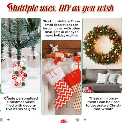 VIDELLY 6065PCS Christmas Floating Vase Filler Set, Clear Beads Pearls Candy Canes Christmas Stocking Stuffers Decorations for Vase Filler Table Centerpieces Party Home Decor