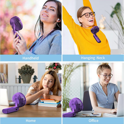 Handheld Fan, Portable Fan, 4000Mah Usb Rechargeable Personal Fan, 180° Foldable Mini Desk Fan, 6 Wind Speed, Lcd Digital Display