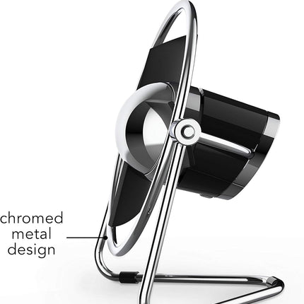 Sharper Image Sbm1Si Usb Fan With Soft Blades, 2 Speeds, Touch Control, Quiet Operation, Metal Frame, 5V Wall Adapter, 6 Ft