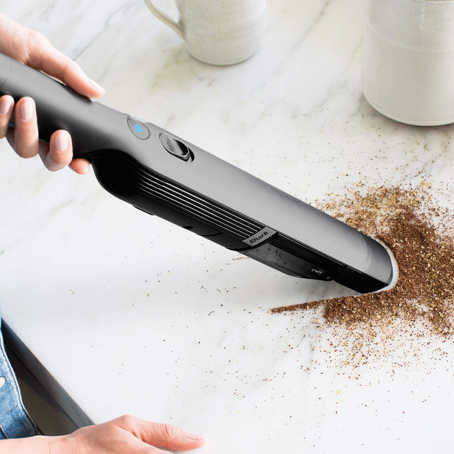 Shark Wv201 Wv200 Wandvac Handheld Vacuum Lightweight At 1.4 Pounds With Powerful Suction, Charging Dock, Single Touch Empty And Detachable Dust Cup Reed Wv200Blk Black