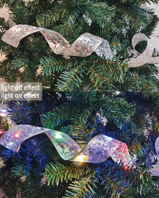 st Patricks Day Decorations Ribbon Lights 16.5ft2bow Indoor Decoration Christmas Tree Embellished Holiday Atmosphere Battery Box Power Colorful Ribbon