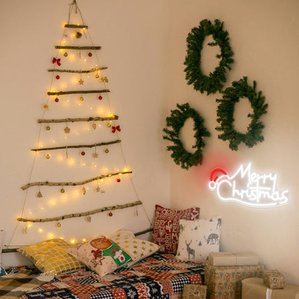 Merry Christmas Neon Sign Merry Christmas Signs for Wall Decor, Christmas Room Decor LED Neon Lights for Bedroom, Living Room, Party, Holiday, Xmas Decorations