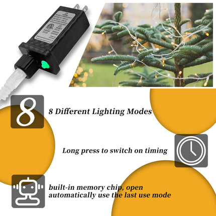 100 LED Christmas String Lights Indoor,39ft Warm White Waterproof Christmas Lights Outdoor,Timer Function & 8 Modes Plug in Twinkle Fairy Lights for Bedroom Classroom Christmas Tree Decor