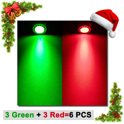 Red Green GU10 Led Light Bulbs 5W, 50Watt Equivalent, 120V GU10 LED Bulb Red Green for Recessed Track Christmas Holiday Party Decoration, Porch, Home Lighting, Decorative Illumination (6Pack Mix)