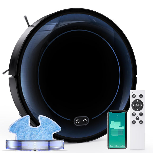 Uniqus Robot Vacuum And Mop Combo Robot Vacuum Cleaner With 2200Pa Strong Suction,Self Charging Robotic Vacuum With Smart Mapping, Multiple Cleaning Modes, Appremotealexa Voice Control