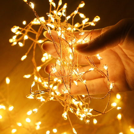 Battery Operated Christmas Lights, 20FT Garland Lights 200 Led Fairy Lights with Remote 8 Modes Christmas Fairy Lights Waterproof Fairy Lights for Bedroom Christmas Tree Wreath Decorations