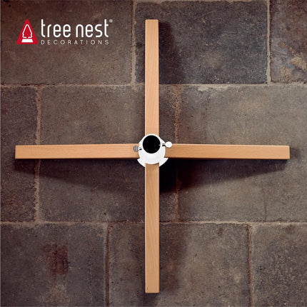 Tree Nest Christmas Tree Stand for Artificial Tree Christmas Base Holder for 6ft 6.5ft 7ft 7.5ft 8ft Fake Tree Stable for Xmas Tree no Christmas Tree Collar or Tree Skirt Needed (Gentle, Black)