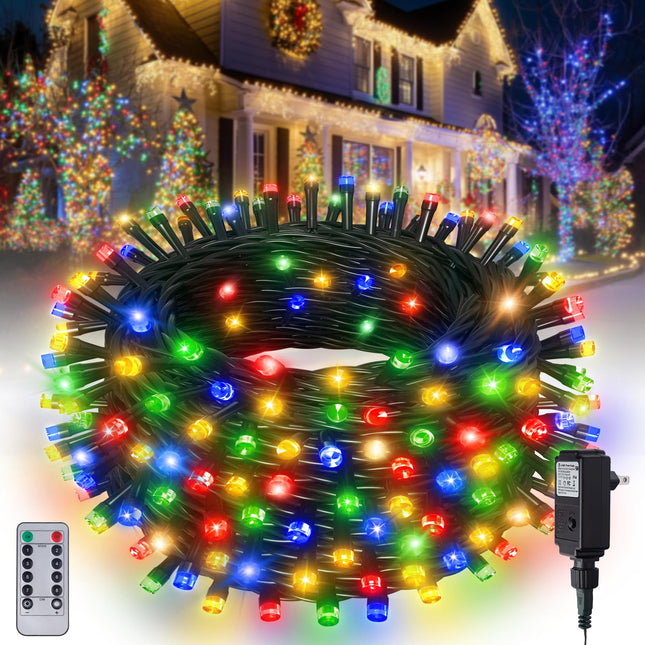 String Lights Outdoor Indoor Halloween Lights Christmas Decorations RGB Multicolor 1000 LED 328FT 8 Modes Waterproof for Outside Porch Garden