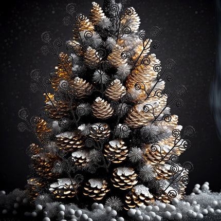 Ysleen 50 Pcs Glitter Christmas Tree Picks and Sprays Twigs Artificial Curly Stem Picks Ornaments 12 Inch Branches Sticks for Xmas Wreath Vase Fillers Decoration(Black)