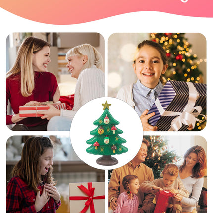 4.5 Inch Resin Tabletop Christmas Tree - Perfect for Office, Home or Adorable Miniature Christmas Tree Decorations Great Idea