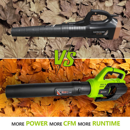 Cordless Leaf Blower, 420CFM Battery Powered Leaf Blower with 4.0Ah Battery & Fast Charger, Advanced Turbo&High-Speed Mode, Lightweight Electric Leaf Blowers for Lawn, Yard, Garage, Patio & Sidewalk