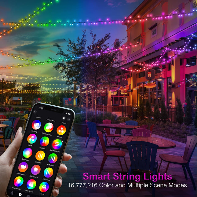 40+ Modes Smart App Color Changing Christmas Lights - Connectable 66 Ft Super Xtras 16 Million Multicolor 200 Dimmable LED Christmas Tree Lights with Remote Outdoor Waterproof for Halloween Xmas