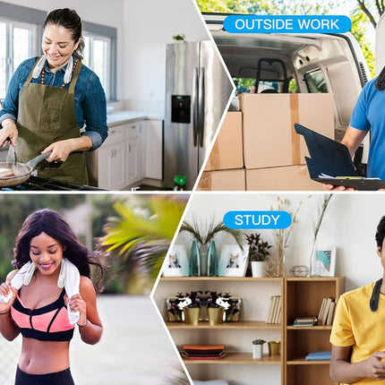 Neck Fan, Hand Free Personal Neck Fans For Your Neck, Portable Rechargeable Neck Fan, Up To 10 Hours Wearable Long Working Time