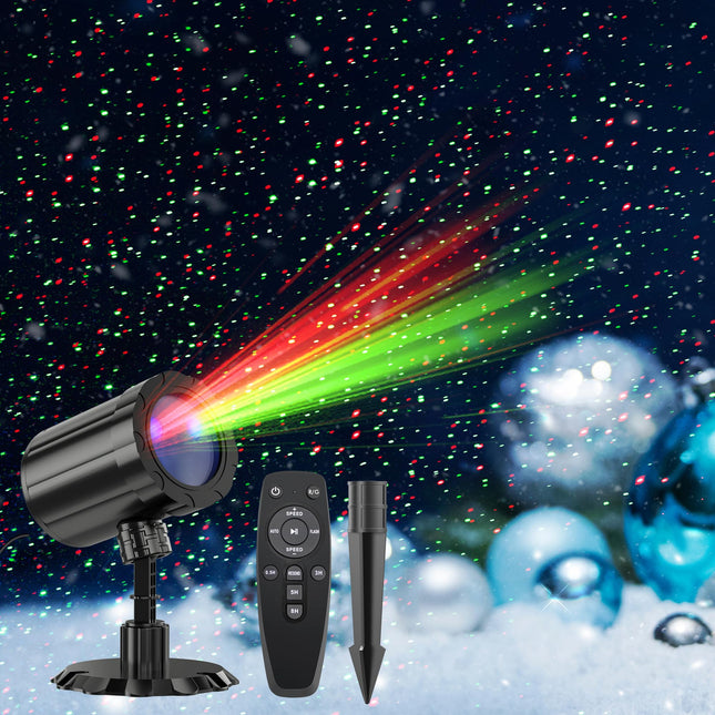 Christmas Projector Lights Outdoor, Red & Green 2 Colors for Holiday Wedding House Yard Garden Decorations