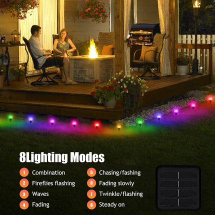 19FT Solar Powered Lights for Outside 20 LED Small Globe Bulbs Walkway Ground Lights 8 Modes IP44 Waterproof for Garden Decor Solar Lights Outdoor for Path Patio Landscape Lawn Yard Christmas Decor