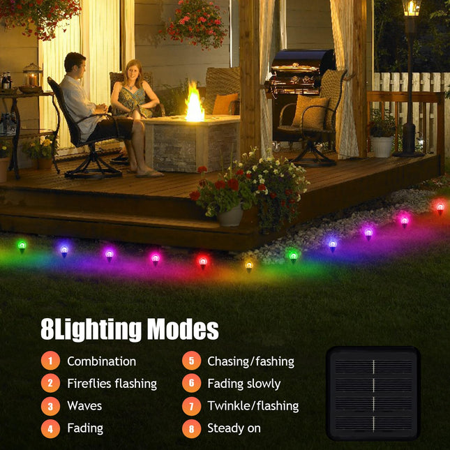 19FT Solar Powered Lights for Outside 20 LED Small Globe Bulbs Walkway Ground Lights 8 Modes IP44 Waterproof for Garden Decor Solar Lights Outdoor for Path Patio Landscape Lawn Yard Christmas Decor